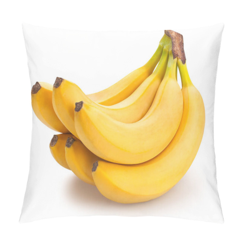 Personality  Fresh Bananas Isolated On White Background  Pillow Covers