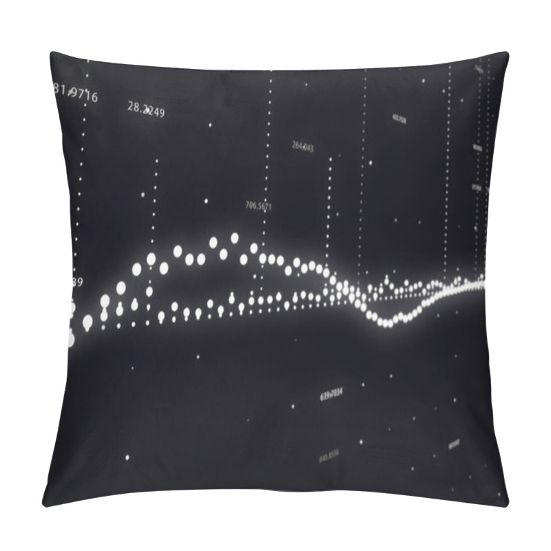 Personality  Digital HUD Infographic. Business Stock Market Charts And Quotes. Digital Waveform Equalizers.Good News Intro And Business Opener. 3d Illustration Pillow Covers