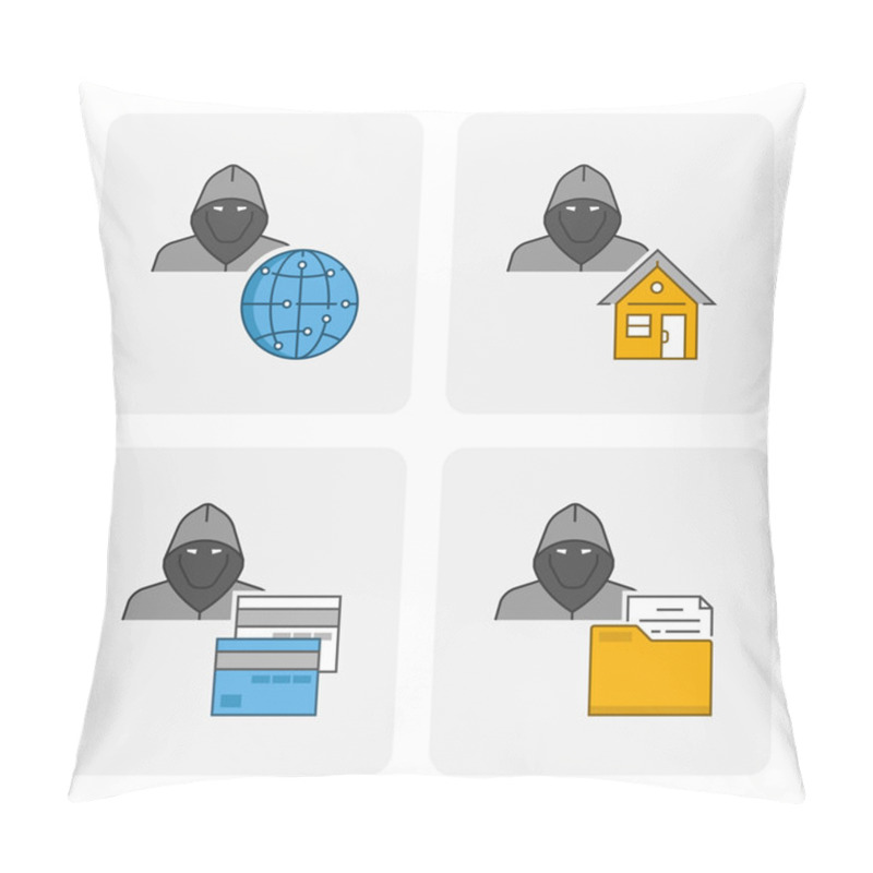 Personality  Modern Icon Theft On The Internet. Pillow Covers