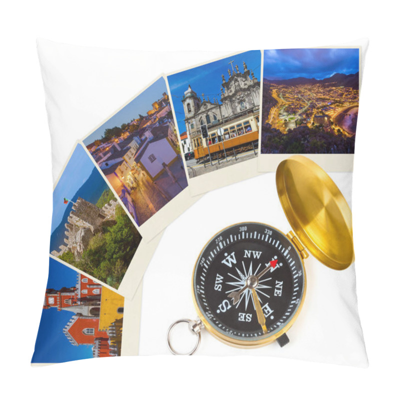 Personality  Portugal Travel Images (my Photos) And Compass Pillow Covers