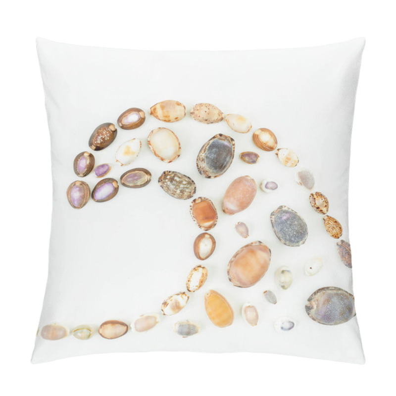 Personality  Seashells Lay Out In Form Of Wave Pillow Covers