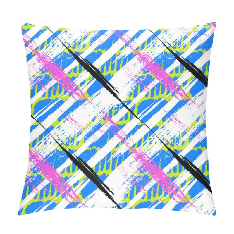 Personality  Bold Pattern With Wide Brushstrokes And Stripes Pillow Covers