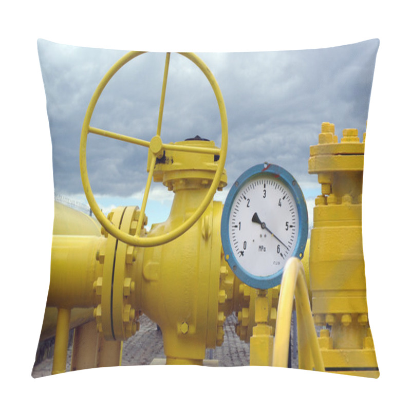 Personality  Yellow Pipes And Valve Pillow Covers