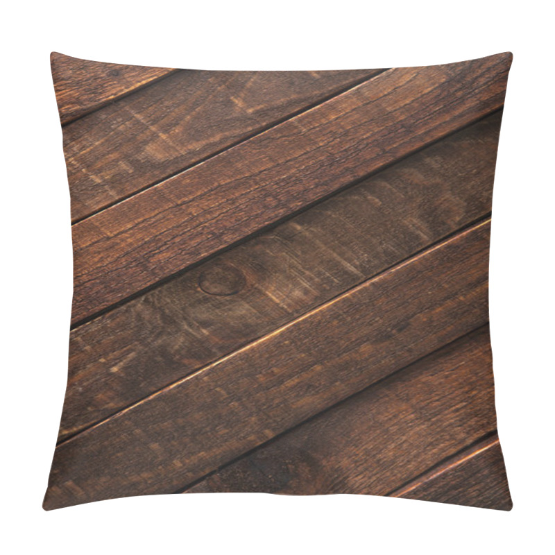 Personality  Brown Wood Texture. Background Dark Old Wooden Panels. Pillow Covers