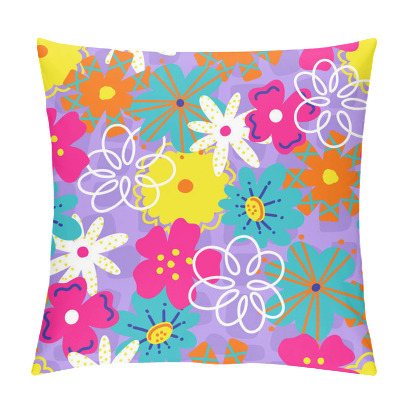 Personality  Bright Spring Retro Florals Vector Seamless Pattern Pillow Covers