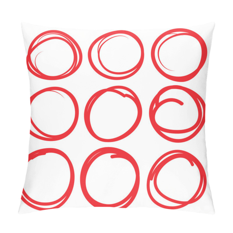 Personality  Red Highlight Circle Set Pillow Covers