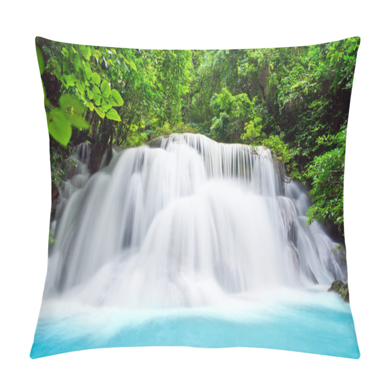 Personality  Water Fall , Hua Mae Kamin Level 3 Kanchanaburi Thailand Pillow Covers