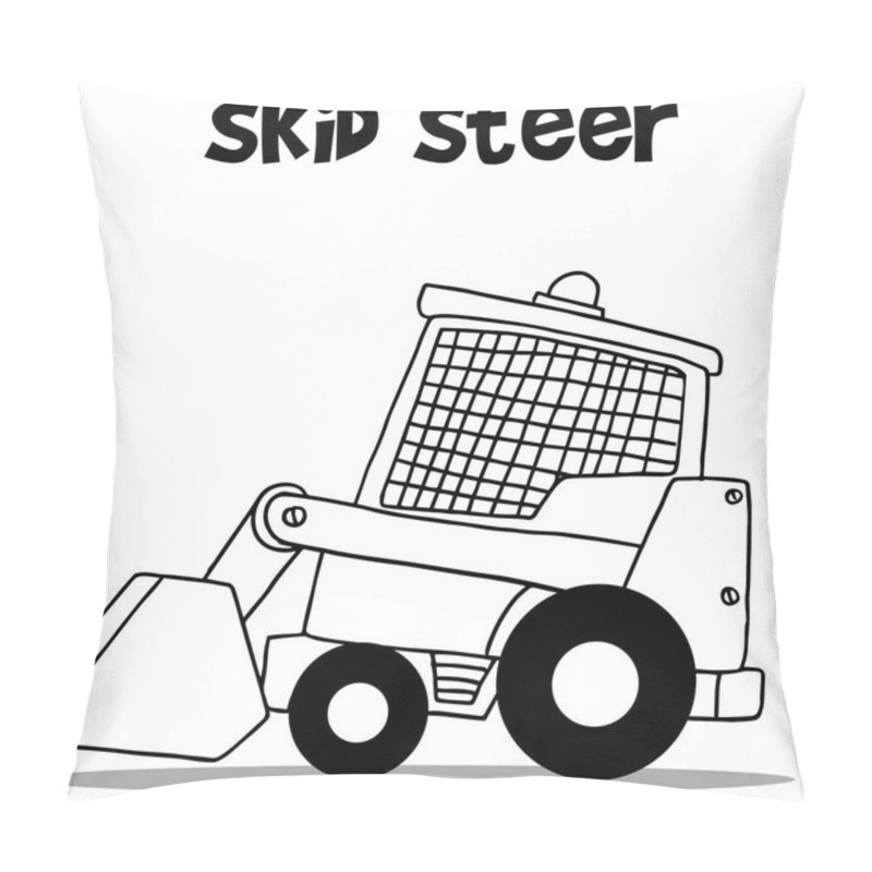 Personality  Skid Steer For Industry Cartoon Design Pillow Covers