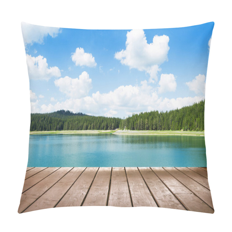 Personality  View On Calm Lake Pillow Covers