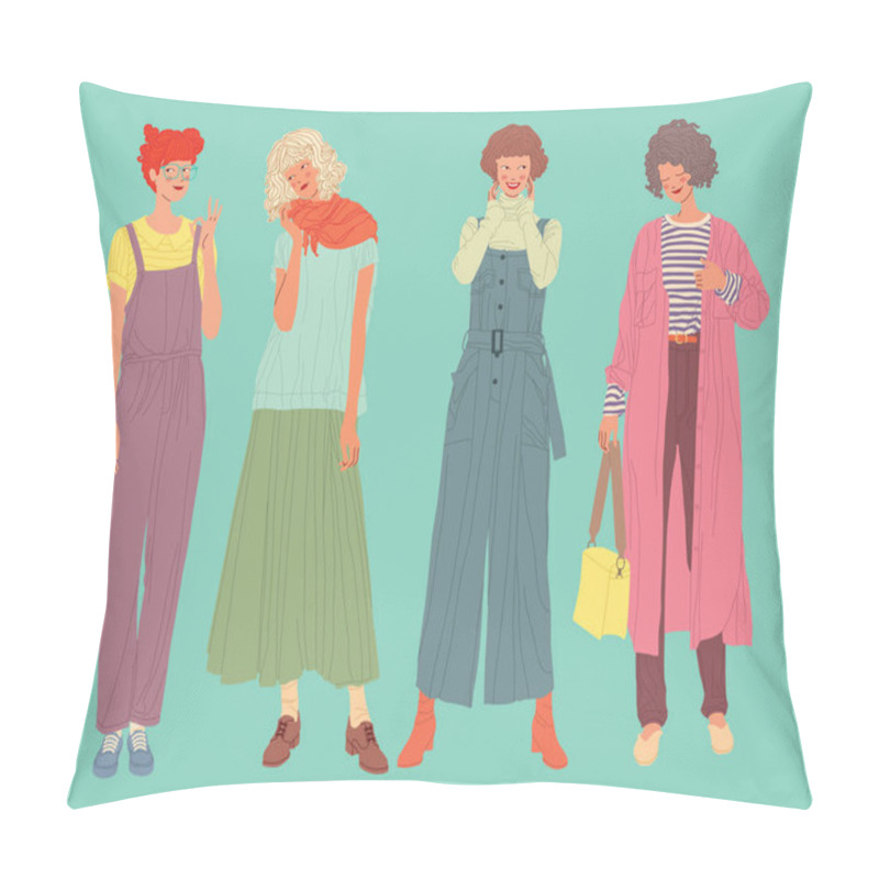 Personality  Diverse Women Faces, Women Different Style Pillow Covers