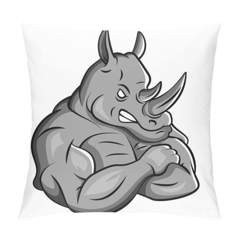 Personality  Rhino Strong Mascot Pillow Covers