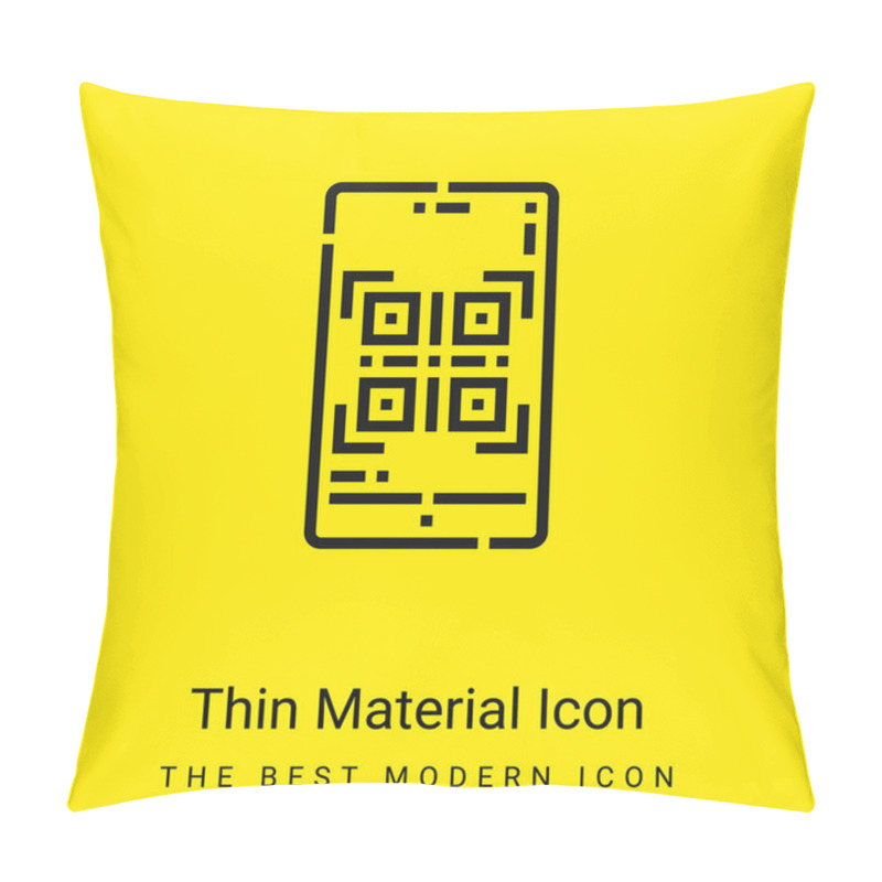 Personality  Barcode Minimal Bright Yellow Material Icon Pillow Covers