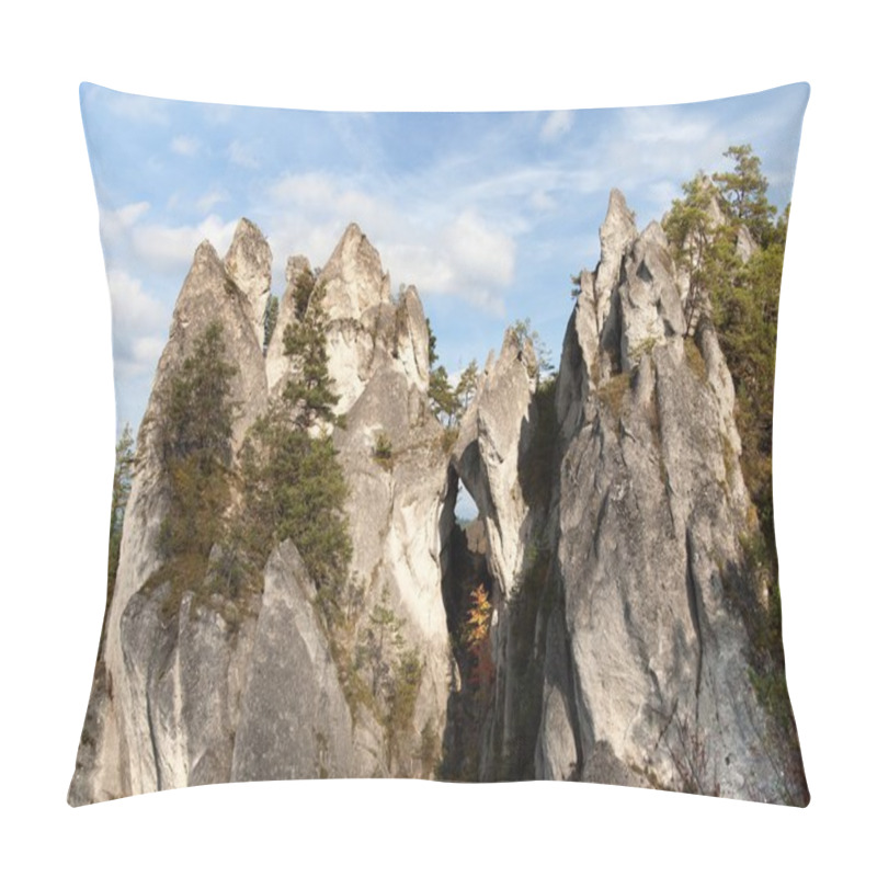 Personality  Mountain Window In Sulovske Skaly Rockies In Slovakia Pillow Covers