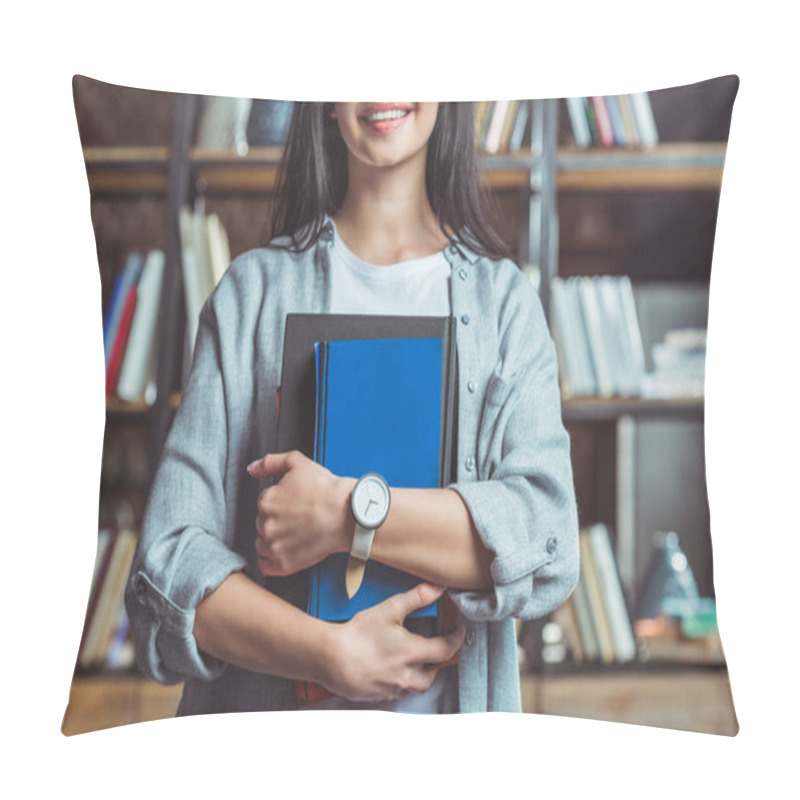 Personality  Girl Holding Books Pillow Covers