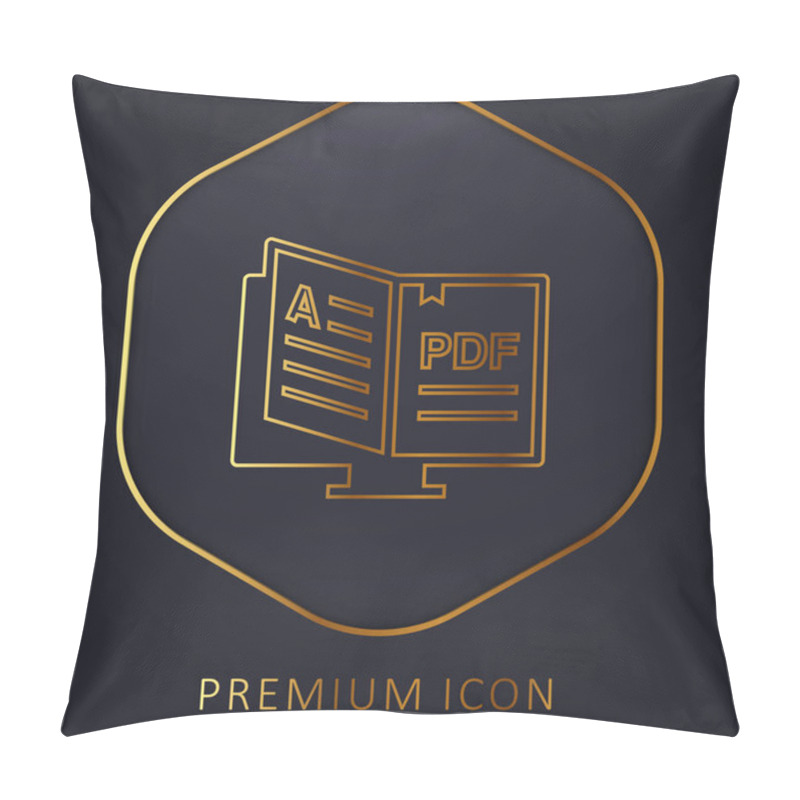 Personality  Book Golden Line Premium Logo Or Icon Pillow Covers