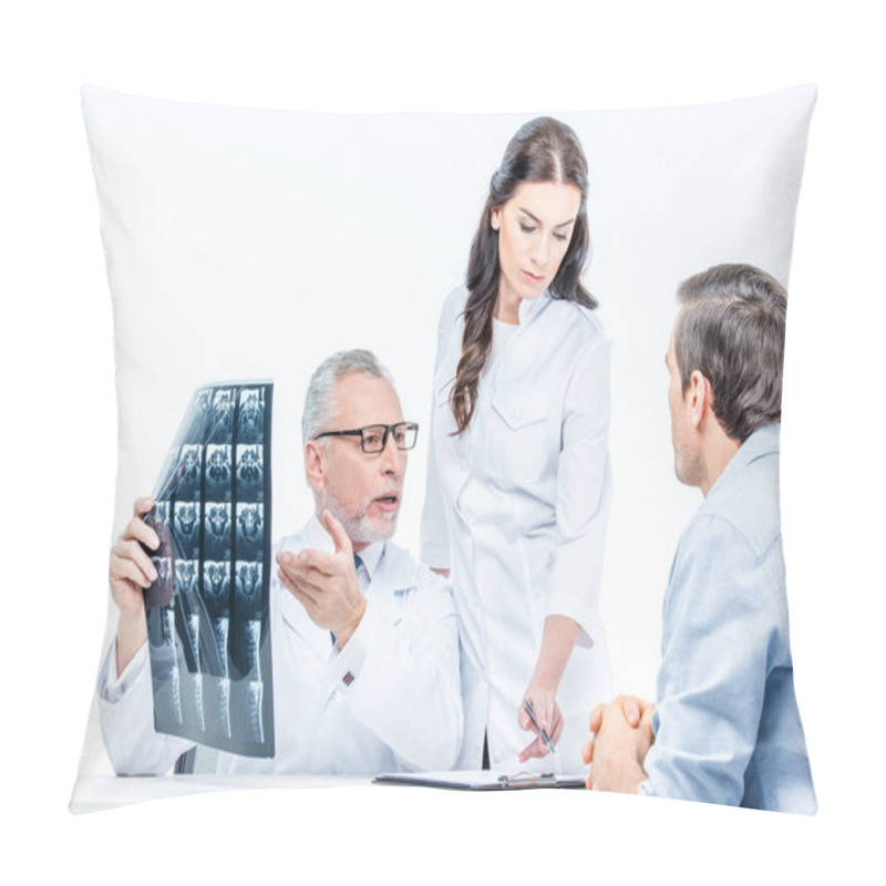 Personality  Doctors Examining X-ray Image Pillow Covers