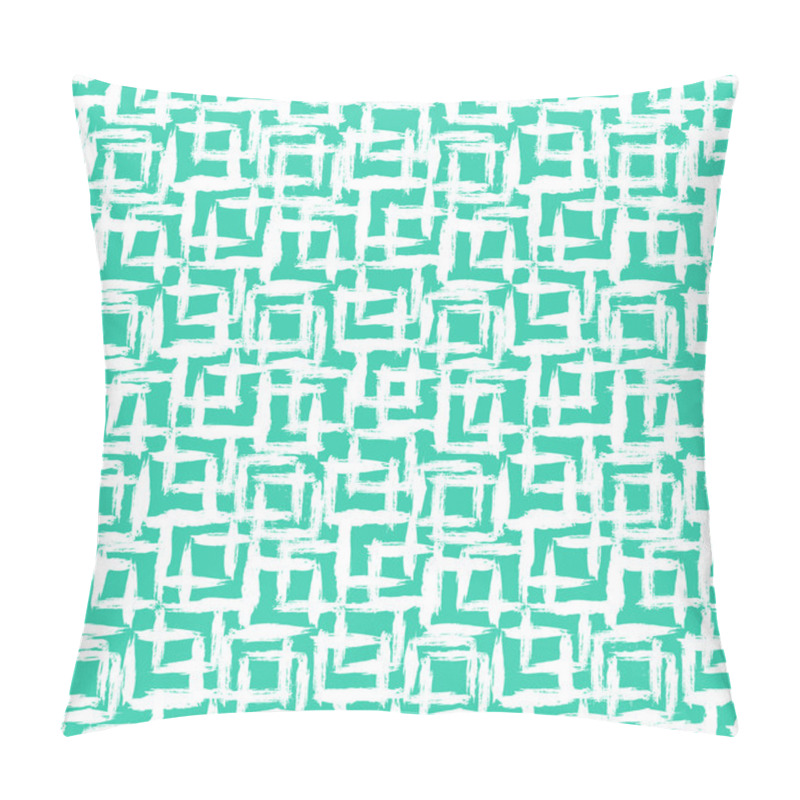 Personality  Geometric Pattern With Small Hand Painted Squares Pillow Covers