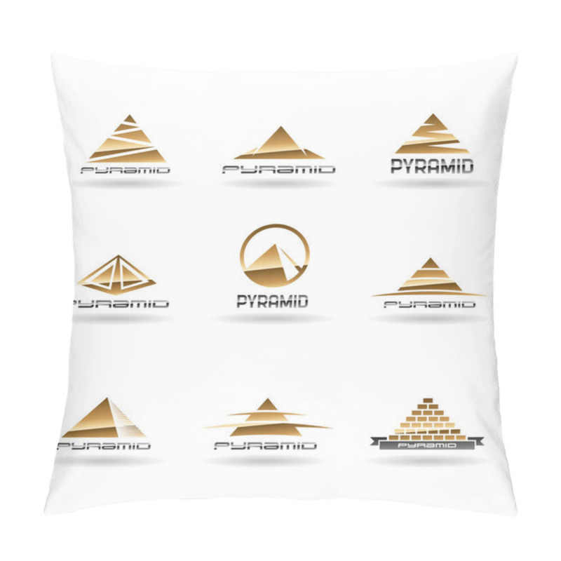 Personality  Pyramid Logo Design Elements Pillow Covers