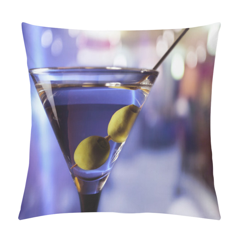 Personality  Martini With Green Olives Pillow Covers