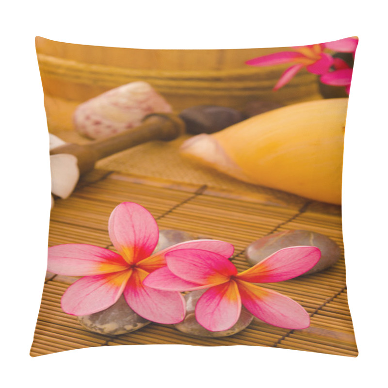 Personality  Balinese Spa Setting. Low Lighting, Suitable For Spa Related The Pillow Covers