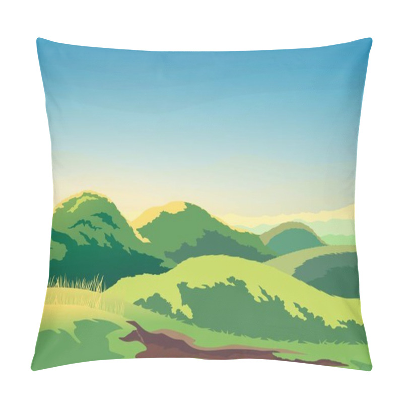 Personality  Dawn Valley Hills Pillow Covers