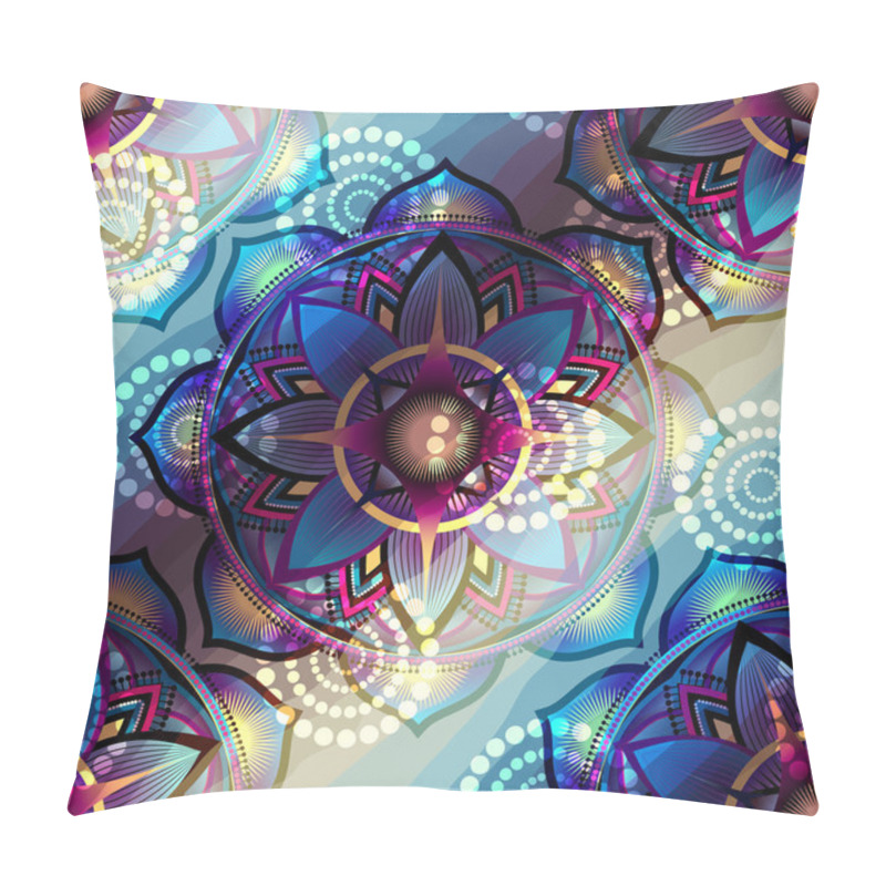 Personality  Mandala Symbol Seamless Pattern Pillow Covers