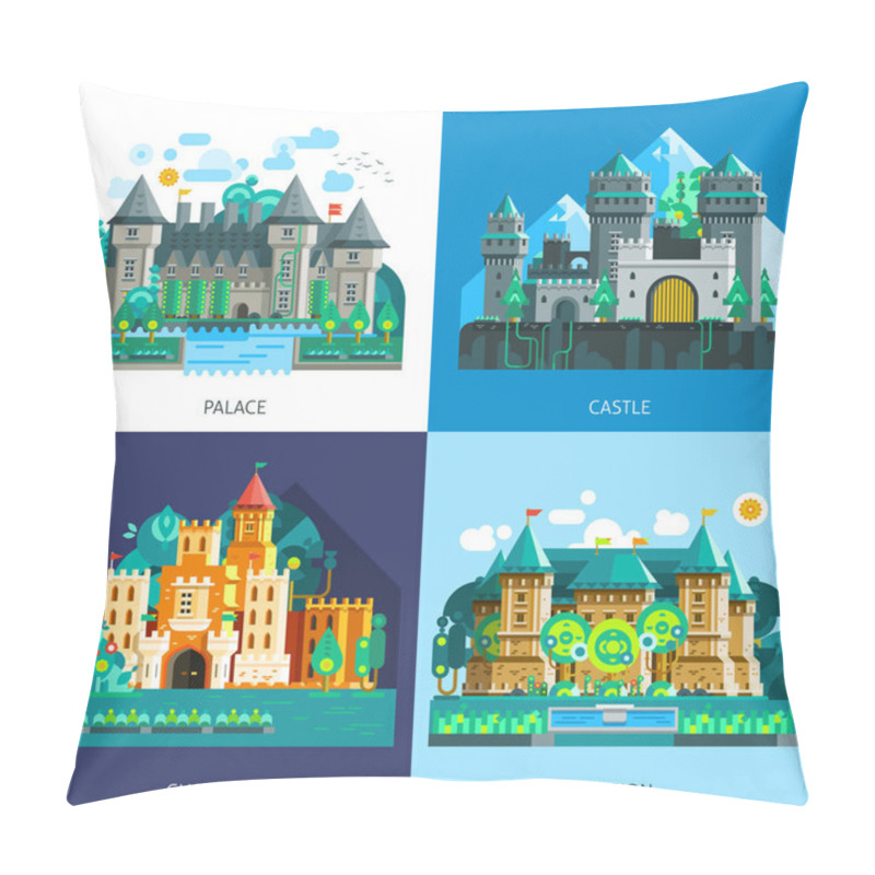 Personality  Medieval Castles Set Pillow Covers