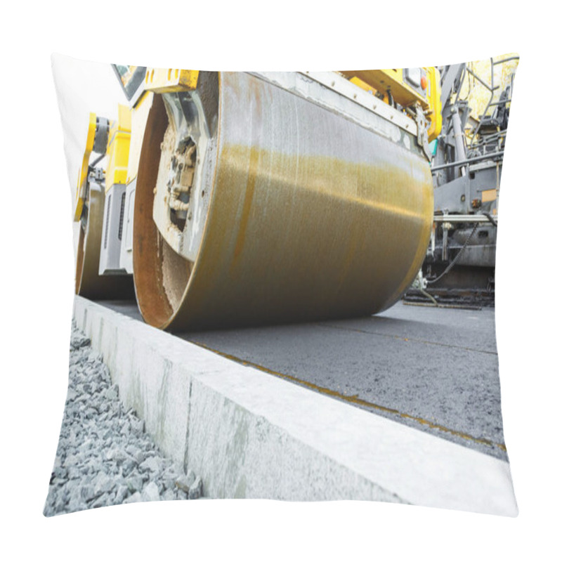 Personality  Road Roller At Road Pillow Covers