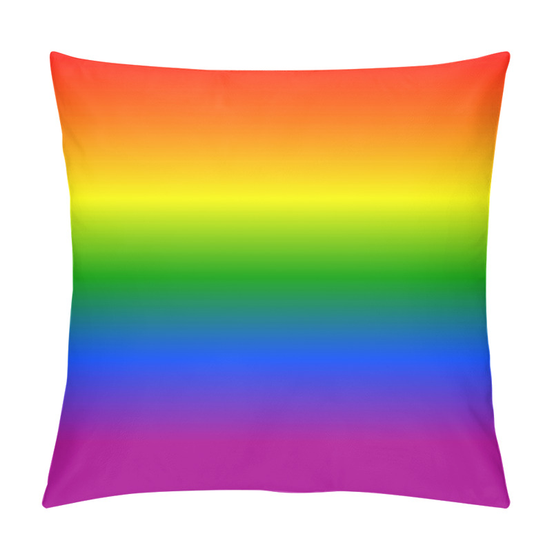 Personality  Rainbow LGBT Pride Flag. International Day Against Homophobia. Bright Red, Orange, Yellow, Green, Blue, Purple Blended Horizontal Stripes. Background With Rainbow Colors Pattern In Horizontal View Pillow Covers