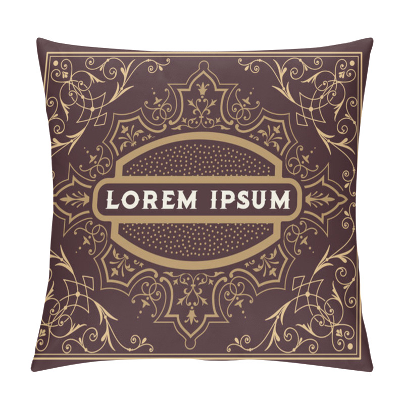 Personality  Premium Quality Card. Baroque Ornaments And Floral Details. Orga Pillow Covers