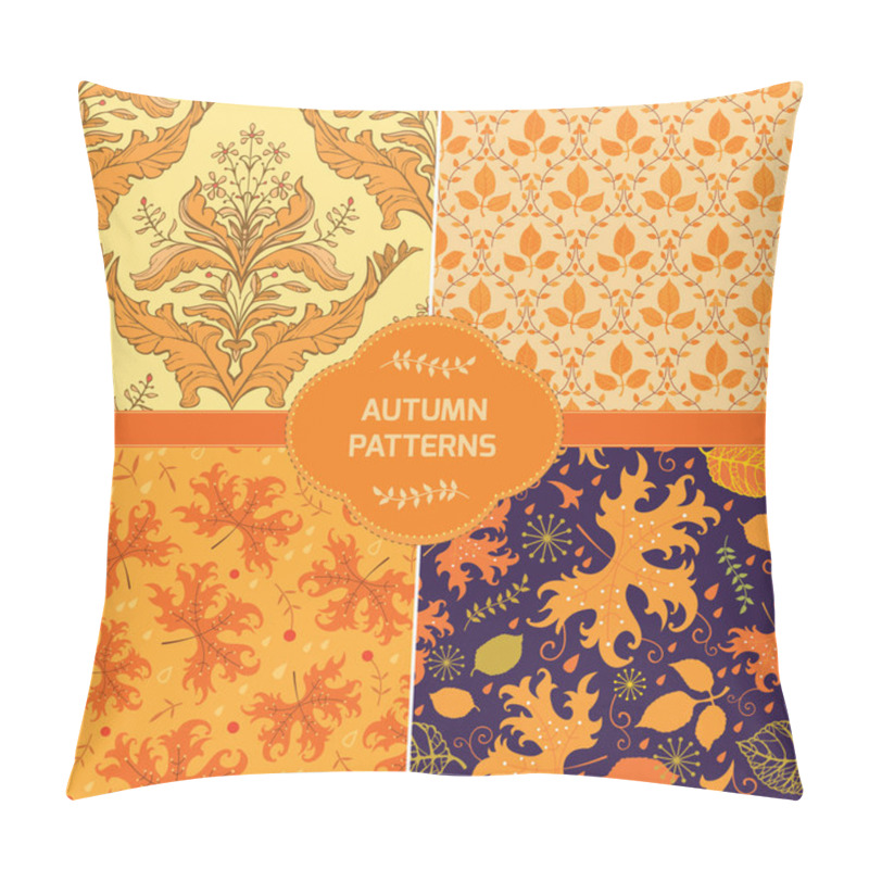 Personality  Falling Leaves Seamless Patterns Pillow Covers