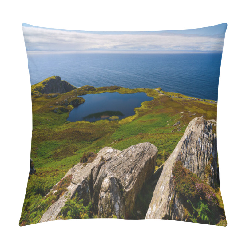 Personality  Irish Landscape With Rocks, Lake And Sea, County Donegal Pillow Covers