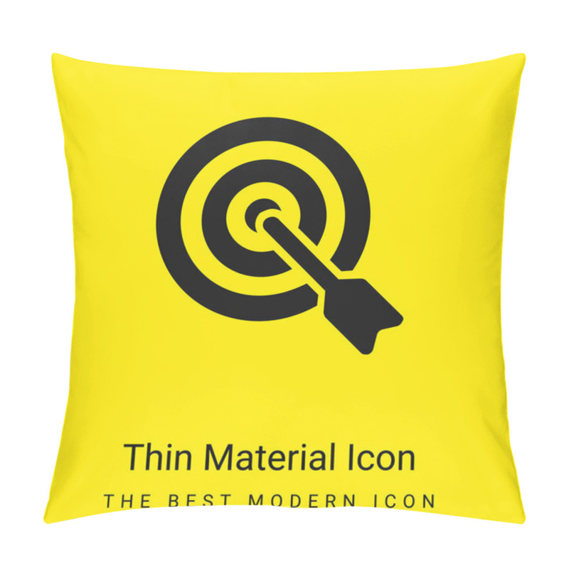 Personality  Arrow On Target Minimal Bright Yellow Material Icon Pillow Covers