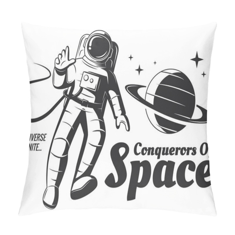 Personality  Vector Astronaut Illustration. Pillow Covers