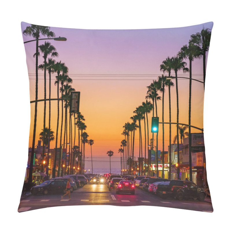 Personality  Newport Avenue In Ocean Beach, San Diego By McClean Photography Pillow Covers