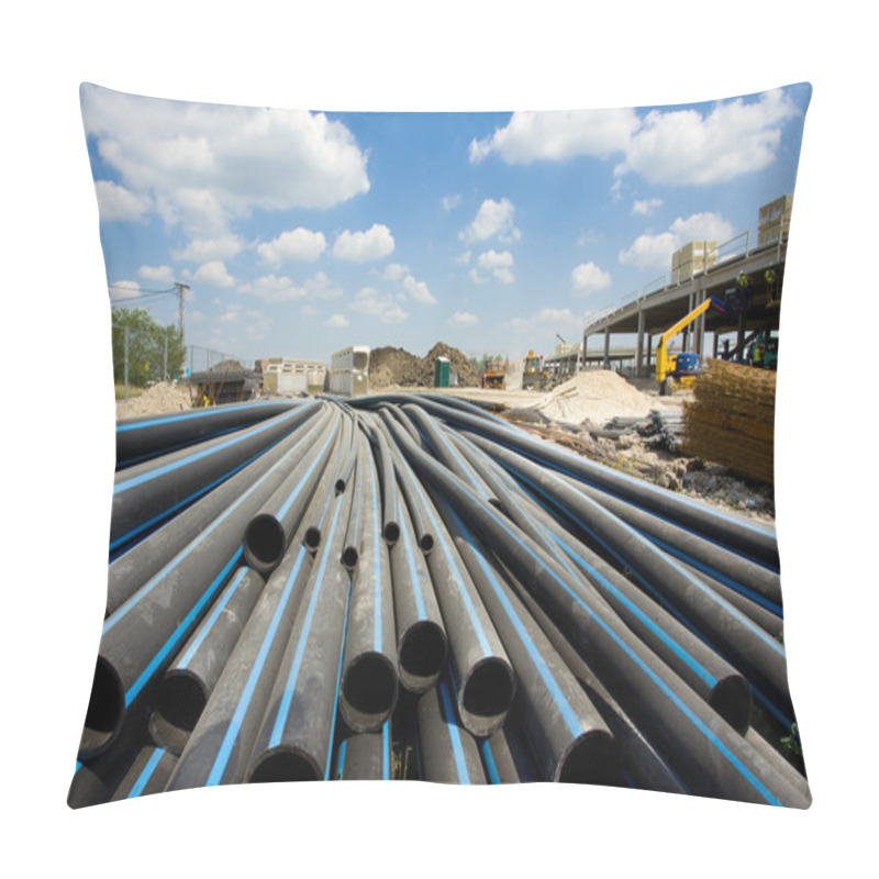 Personality  PVC Pipes Ar Building Site Pillow Covers