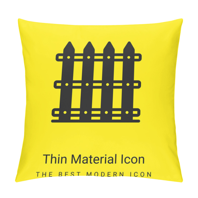 Personality  Boundaries Minimal Bright Yellow Material Icon Pillow Covers