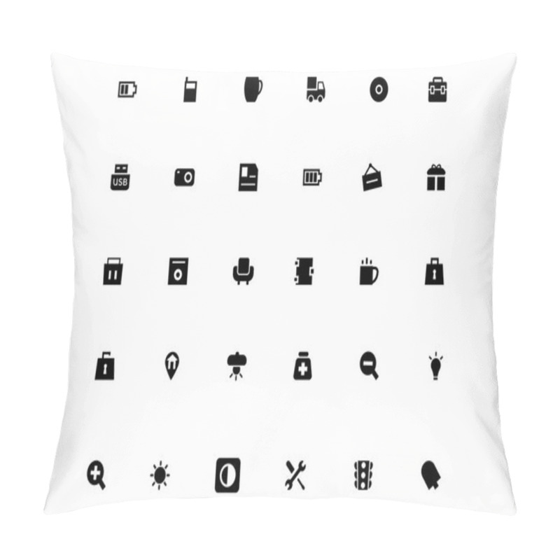 Personality  Mini Vector Icons 19 Pillow Covers