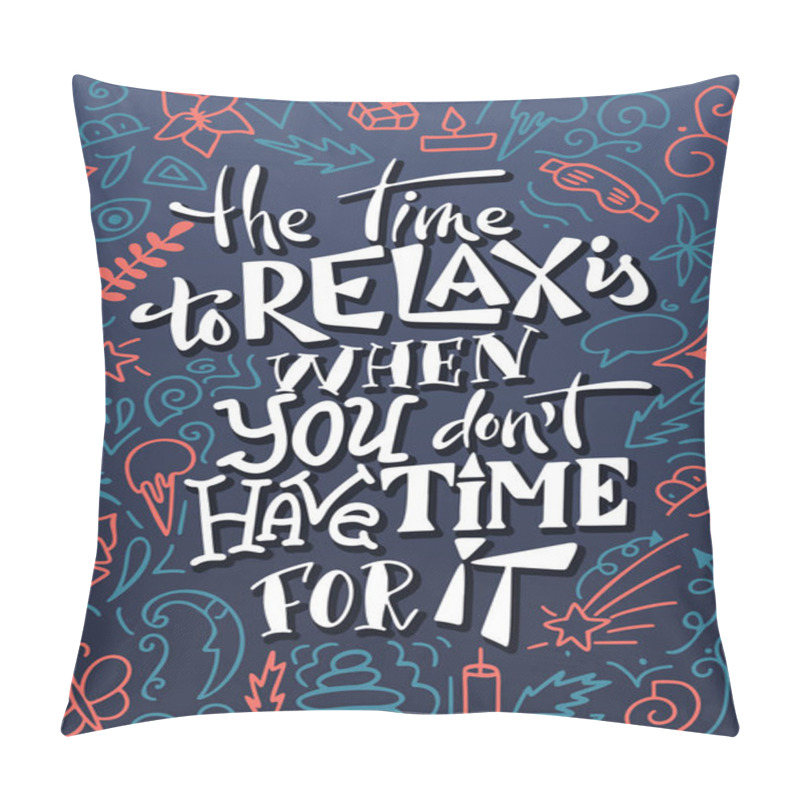 Personality  Vector Lettering. Meditatin Motivation Quote. Hand Drawn Calligraphic Design With Doodles Elements Pillow Covers