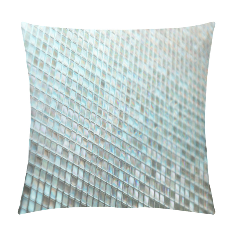 Personality  Seamless Blue Glass Tiles Texture Background,window, Kitchen Or Bathroom Concept Pillow Covers