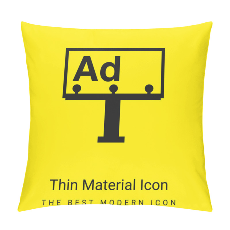 Personality  Billboard Minimal Bright Yellow Material Icon Pillow Covers