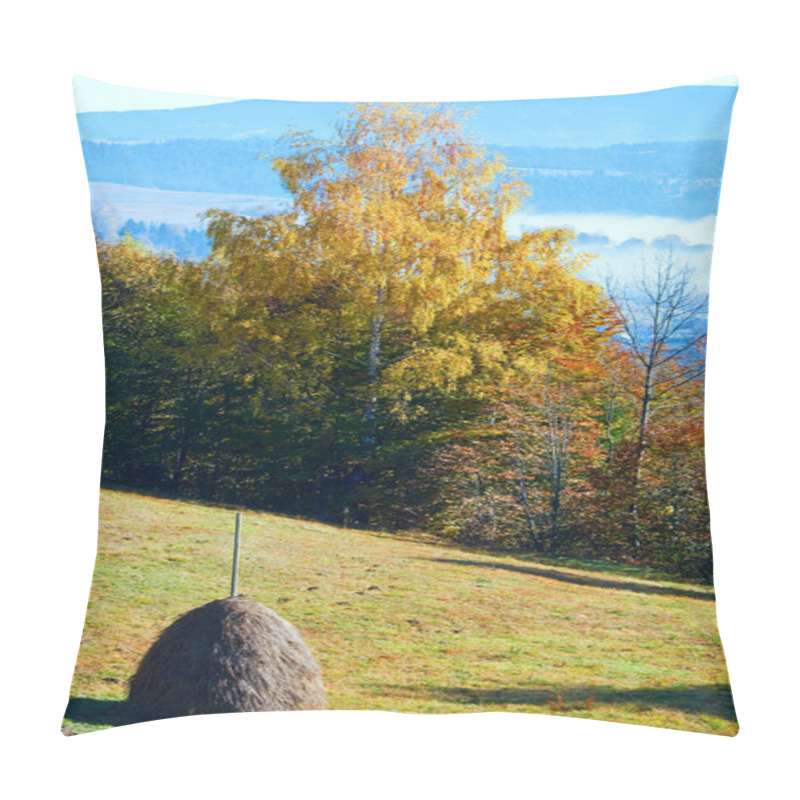 Personality  Autumn Mountain Village (Carpathian, Ukraine). Pillow Covers