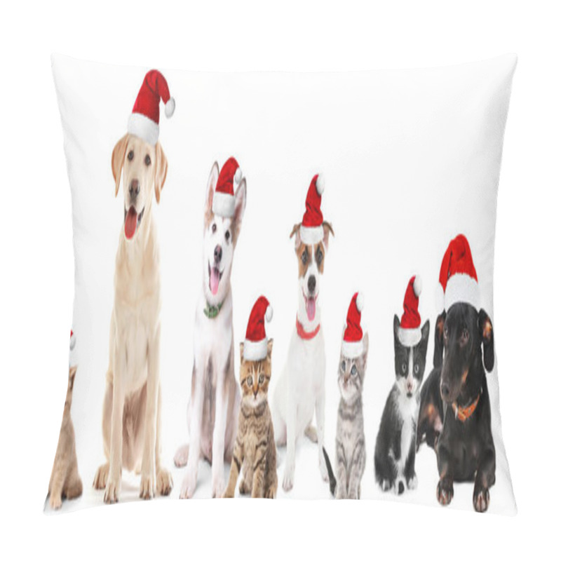 Personality  Funny Pets In Santa Hats  Pillow Covers