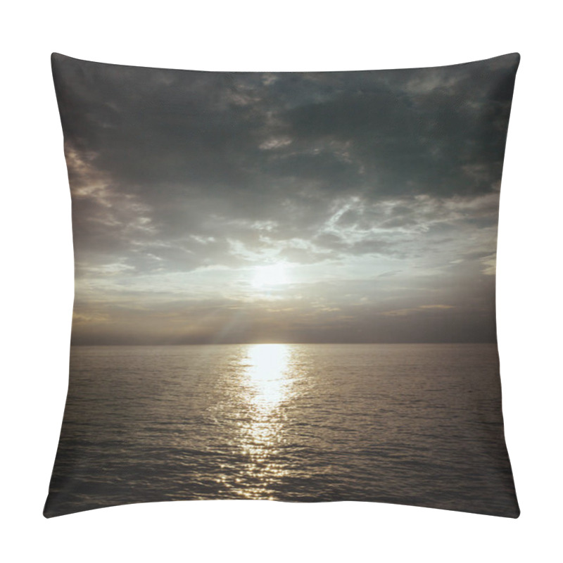 Personality  Sun Goes Down Over The Ocean Pillow Covers