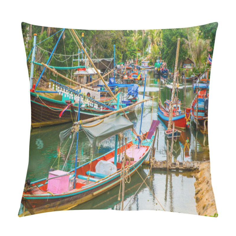 Personality  Traditional Tai Fishing Boats Pillow Covers