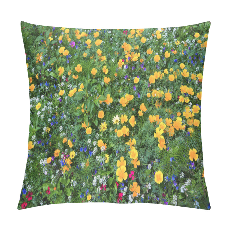 Personality  Meadow With Blooming Flowers Pillow Covers