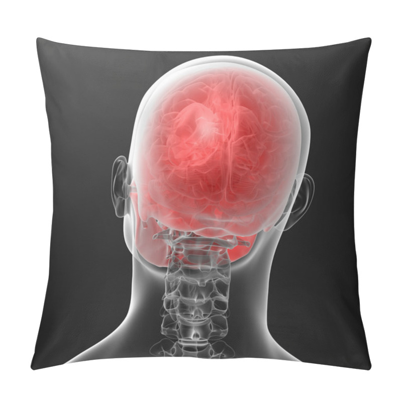 Personality  3d Render Human Skull Anatomy Pillow Covers