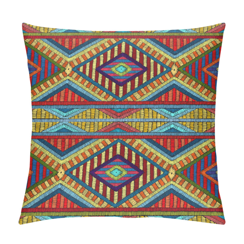 Personality  Embroidered Seamless Geometric Pattern. Ornament For The Carpet. Pillow Covers