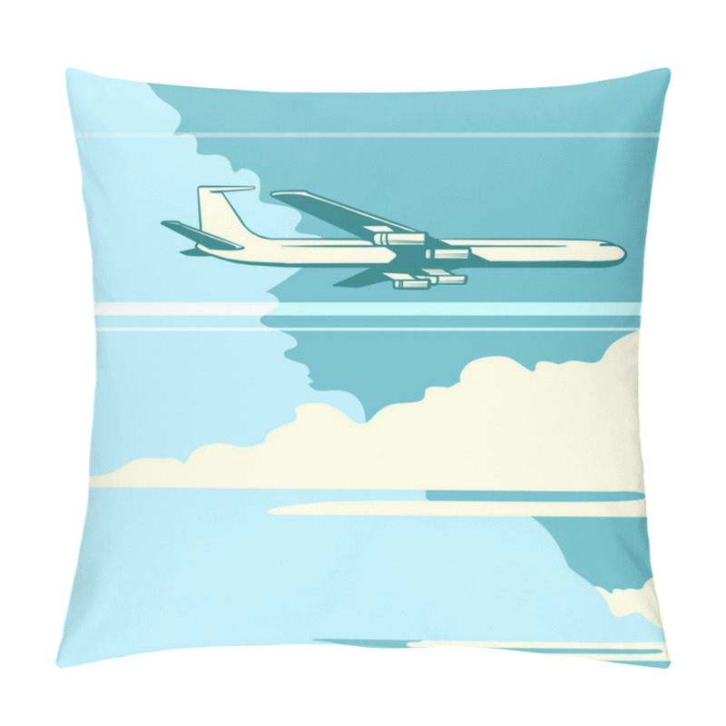 Personality  Retro Airplane In The Sky Pillow Covers