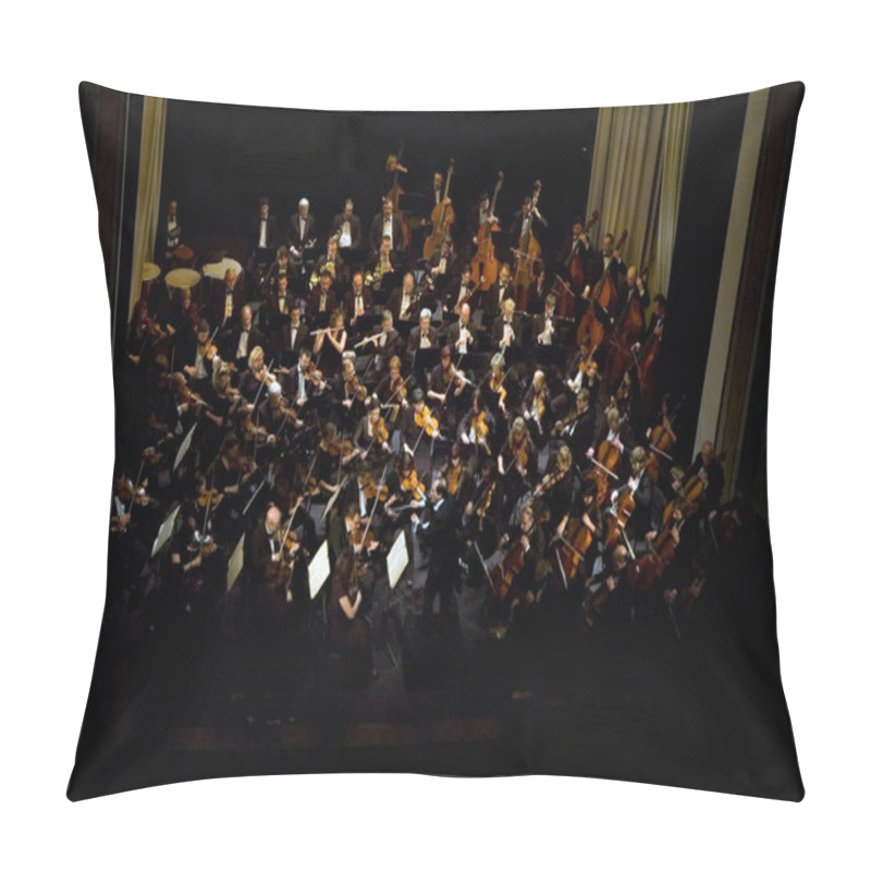 Personality  DNEPROPETROVSK, UKRAINE-OCTOBER 31: Moscow State Academic Symphony Orchestr Pillow Covers